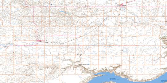 Beechy Topo Map 072J14 at 1:50,000 scale - National Topographic System of Canada (NTS) - Toporama map
