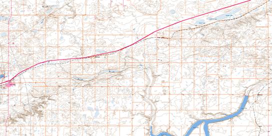 Gull Lake Topo Map 072K01 at 1:50,000 scale - National Topographic System of Canada (NTS) - Toporama map