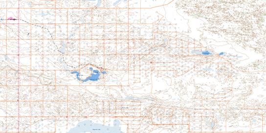 Fox Valley Topo Map 072K06 at 1:50,000 scale - National Topographic System of Canada (NTS) - Toporama map
