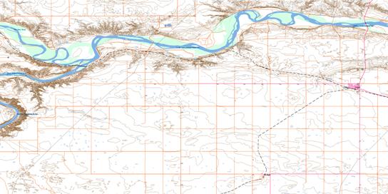 Leader Topo Map 072K13 at 1:50,000 scale - National Topographic System of Canada (NTS) - Toporama map