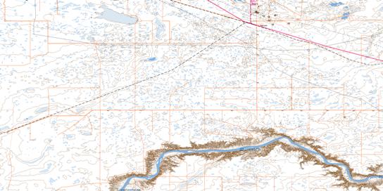 Suffield Topo Map 072L03 at 1:50,000 scale - National Topographic System of Canada (NTS) - Toporama map