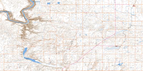 Hilda Topo Map 072L08 at 1:50,000 scale - National Topographic System of Canada (NTS) - Toporama map