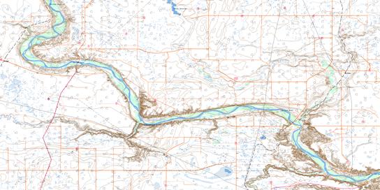 Wardlow Topo Map 072L13 at 1:50,000 scale - National Topographic System of Canada (NTS) - Toporama map