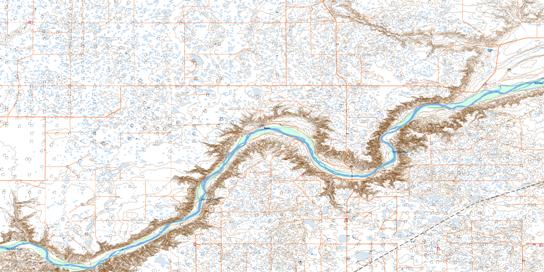 Howie Topo Map 072L14 at 1:50,000 scale - National Topographic System of Canada (NTS) - Toporama map