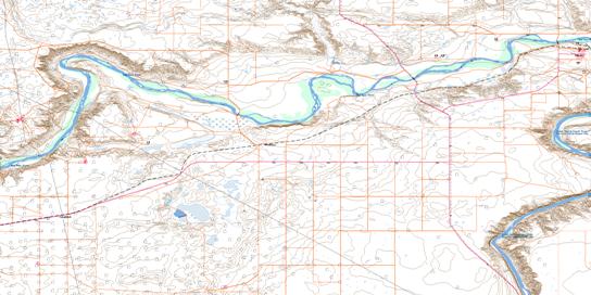 Bindloss Topo Map 072L16 at 1:50,000 scale - National Topographic System of Canada (NTS) - Toporama map