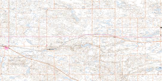 Sibbald Topo Map 072M08 at 1:50,000 scale - National Topographic System of Canada (NTS) - Toporama map