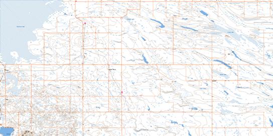Bloor Lake Topo Map 072M13 at 1:50,000 scale - National Topographic System of Canada (NTS) - Toporama map