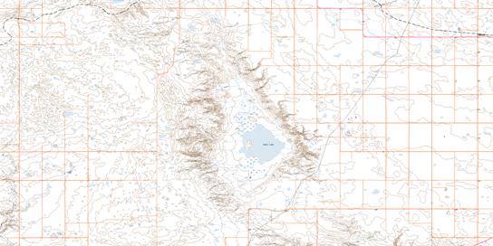 Cabri Lake Topo Map 072N04 at 1:50,000 scale - National Topographic System of Canada (NTS) - Toporama map