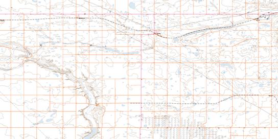 Brock Topo Map 072N07 at 1:50,000 scale - National Topographic System of Canada (NTS) - Toporama map