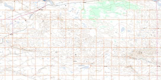 Springwater Topo Map 072N16 at 1:50,000 scale - National Topographic System of Canada (NTS) - Toporama map