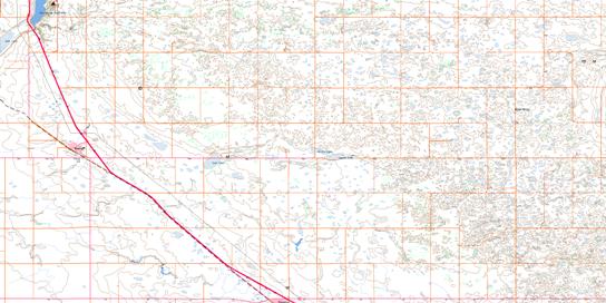 Hanley Topo Map 072O09 at 1:50,000 scale - National Topographic System of Canada (NTS) - Toporama map