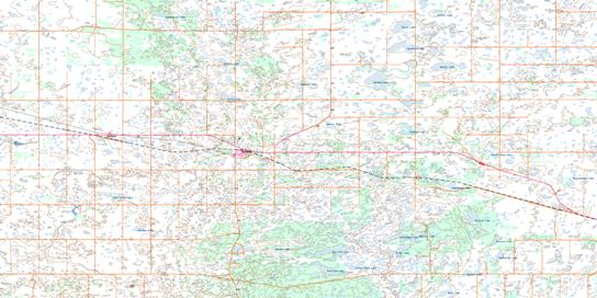 Punnichy Topo Map 072P08 at 1:50,000 scale - National Topographic System of Canada (NTS) - Toporama map