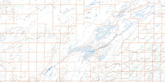 Kutawagan Lake Topo Map 072P10 at 1:50,000 scale - National Topographic System of Canada (NTS) - Toporama map