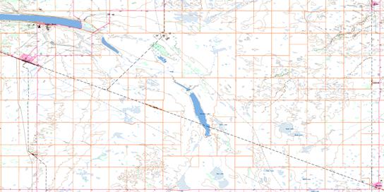Watrous Topographic map 072P11 at 1:50,000 Scale