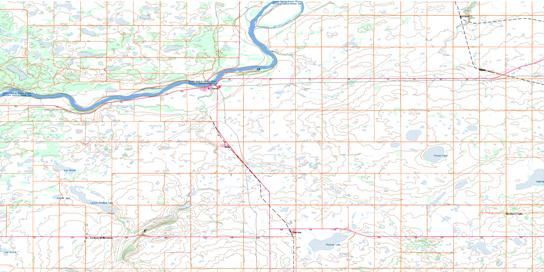 Domremy Topo Map 073A13 at 1:50,000 scale - National Topographic System of Canada (NTS) - Toporama map
