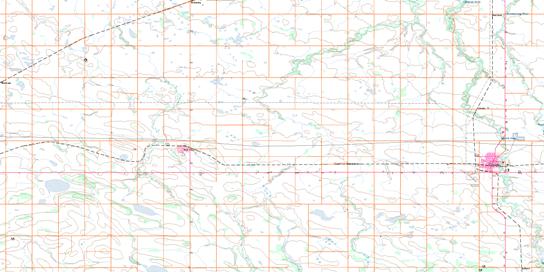 Tisdale Topo Map 073A16 at 1:50,000 scale - National Topographic System of Canada (NTS) - Toporama map