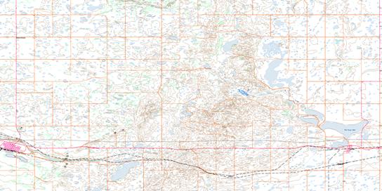 Biggar Topographic map 073B04 at 1:50,000 Scale