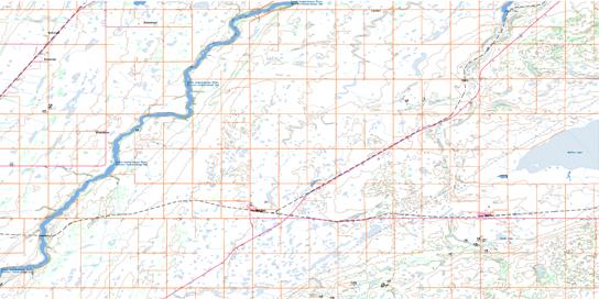 Aberdeen Topographic map 073B08 at 1:50,000 Scale