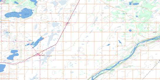 Blaine Lake Topographic map 073B15 at 1:50,000 Scale