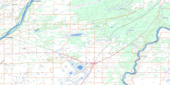 Duck Lake Topographic map 073B16 at 1:50,000 Scale
