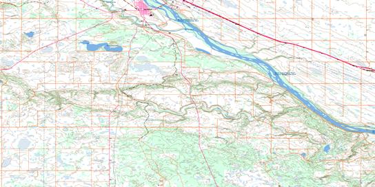 Battleford Topographic map 073C09 at 1:50,000 Scale