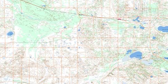 Chauvin Topo Map 073D09 at 1:50,000 scale - National Topographic System of Canada (NTS) - Toporama map