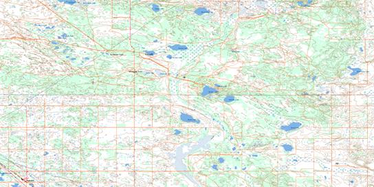 Hughenden Topographic map 073D10 at 1:50,000 Scale