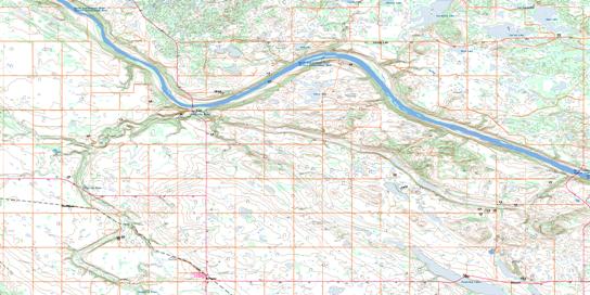 Marwayne Topo Map 073E09 at 1:50,000 scale - National Topographic System of Canada (NTS) - Toporama map