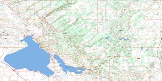 Jackfish Lake Topo Map 073F01 at 1:50,000 scale - National Topographic System of Canada (NTS) - Toporama map