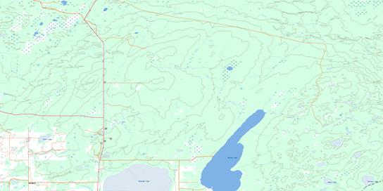 Helene Lake Topo Map 073F09 at 1:50,000 scale - National Topographic System of Canada (NTS) - Toporama map