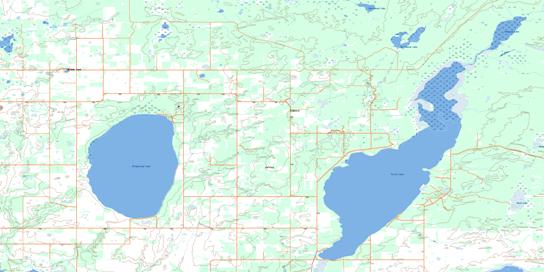 Brightsand Lake Topo Map 073F10 at 1:50,000 scale - National Topographic System of Canada (NTS) - Toporama map