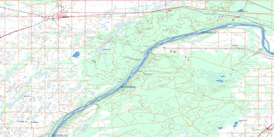 Shellbrook Topo Map 073G01 at 1:50,000 scale - National Topographic System of Canada (NTS) - Toporama map