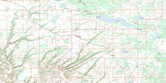 Meeting Lake Topographic map 073G04 at 1:50,000 Scale