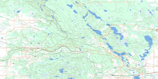 Keg Lake Topographic map 073G11 at 1:50,000 Scale