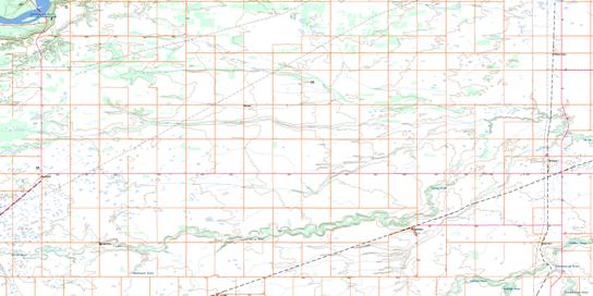 Ridgedale Topographic map 073H01 at 1:50,000 Scale