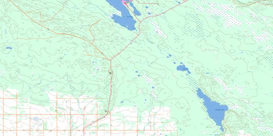 Birchbark Lake Topographic map 073H11 at 1:50,000 Scale