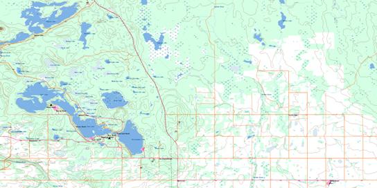 Emma Lake Topo Map 073H12 at 1:50,000 scale - National Topographic System of Canada (NTS) - Toporama map