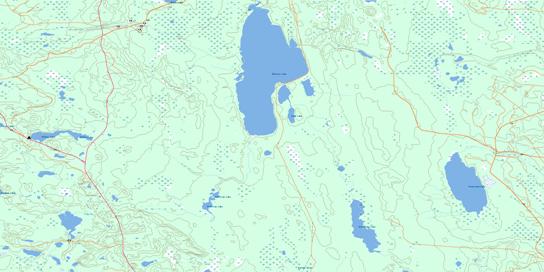 Bittern Lake Topo Map 073H13 at 1:50,000 scale - National Topographic System of Canada (NTS) - Toporama map