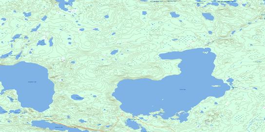 Crean Lake Topo Map 073J01 at 1:50,000 scale - National Topographic System of Canada (NTS) - Toporama map