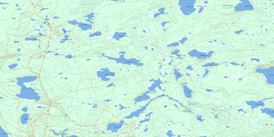 Strange Lake Topographic map 073J02 at 1:50,000 Scale