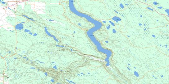 Green Lake South Topo Map 073J04 at 1:50,000 scale - National Topographic System of Canada (NTS) - Toporama map