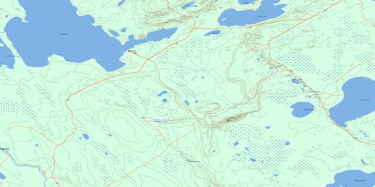 Sled Lake Topo Map 073J06 at 1:50,000 scale - National Topographic System of Canada (NTS) - Toporama map