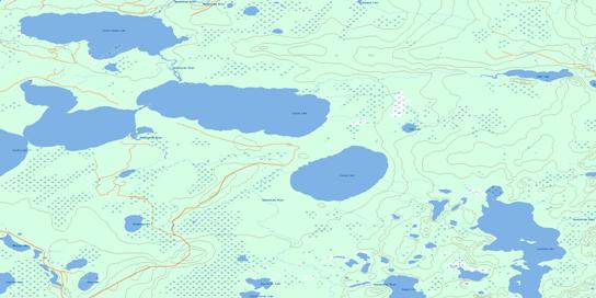 Listen Lake Topo Map 073J07 at 1:50,000 scale - National Topographic System of Canada (NTS) - Toporama map
