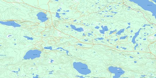 Musquash Lake Topographic map 073J08 at 1:50,000 Scale