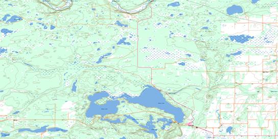 Makwa Lake Topo Map 073K03 at 1:50,000 scale - National Topographic System of Canada (NTS) - Toporama map