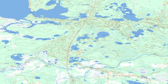 Island Hill Topo Map 073K08 at 1:50,000 scale - National Topographic System of Canada (NTS) - Toporama map
