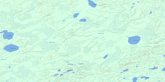 Kesatasew Lake Topographic map 073K14 at 1:50,000 Scale