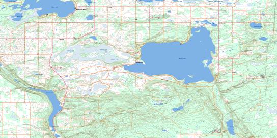 Muriel Lake Topographic map 073L02 at 1:50,000 Scale