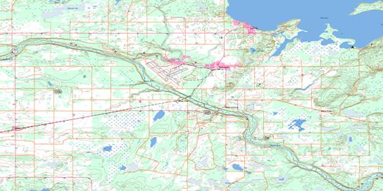 Cold Lake Topo Map 073L08 at 1:50,000 scale - National Topographic System of Canada (NTS) - Toporama map