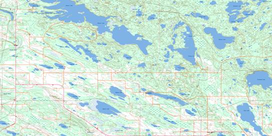 Beaver Lake Topographic map 073L12 at 1:50,000 Scale